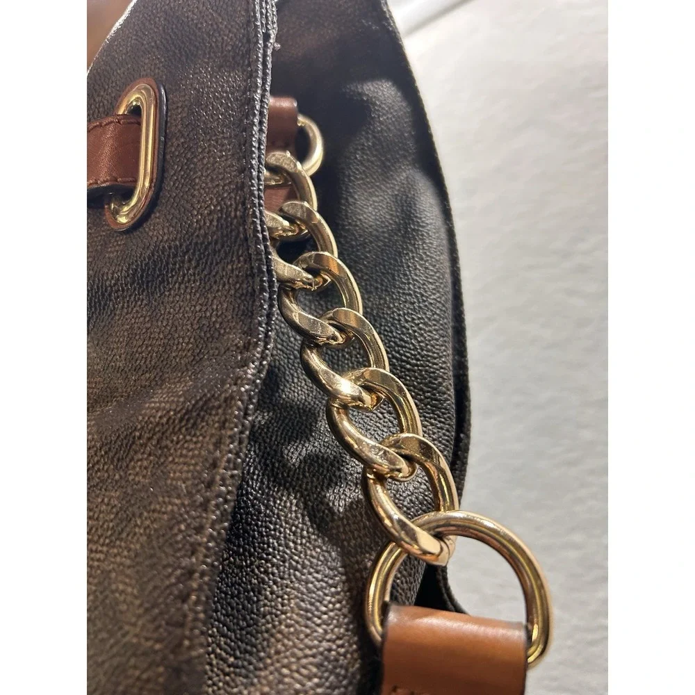 MICHAEL‎ KORS Hamilton Large Shoulder Tote Monogram Brown Bags